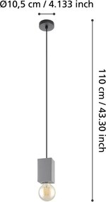 Eglo 43597 - Lampadario a sospensione PRESTWICK con cavo 1xE27/40W/230V