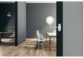 Applique da Parete in Acciaio e Vetro PREGOS K1 Nero/Bianco E14 Colore del corpo Bianco