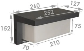 Applique da esterno NEELY 1xE27/12W/230V IP54 nero