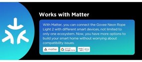 Govee - Neon 2 MATTER striscia LED flessibile 3m RGBIC Wi-Fi
