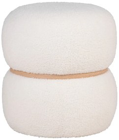 Sgabello in tessuto bouclé bianco Milford - House Nordic