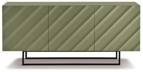 Madia 3 ante in legno 180 cm Verde piedini sagomati - KALLA