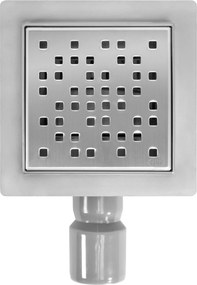 Scarico lineare REA DOTS Nickel Brush 12x12