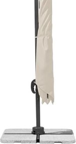 Ombrellone 3x4 In Alluminio Orientabile Ecru Con Braccio Decentrato Girevole