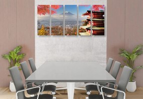 Quadri 5 pezzi – Autunno in Giappone