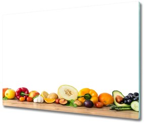Tagliere in vetro Frutta e verdura 60x52 cm
