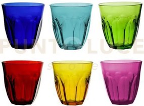 Ankon bicchieri molati set 6 pezzi multicolor