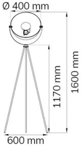 Wofi 3019.01.10.7000 - Lampada da terra MONA 1xE27/40W/230V
