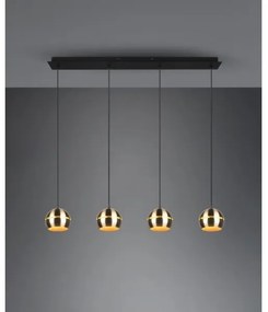 Trio - Lampadario a sospensione con filo FLETCHER 4xE14/40W/230V ottone