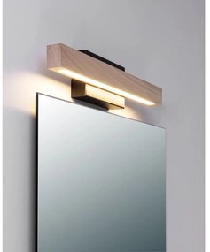 Applique LED scandinavo Applique LED scandinavo Dora nero nero IP44, luce bianco caldo dimmerabile 490 lumen,