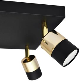 Faretto LED TUBSSON 4xGU10/4,8W/230V nero/oro