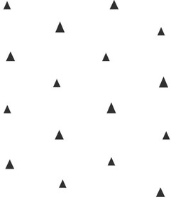 Carta da parati Triangoli Precious nero e bianco, 53 cm x 10.05 m