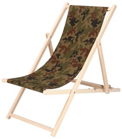 Lettino da giardino mimetico/faggio