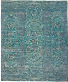 Samarkand Tappeto orientale 300 x 250 Turchese (Pakistan) Annodato A Mano