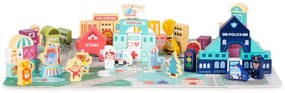 Set di costruzioni educative in legno per bambini - città 121 pezzi