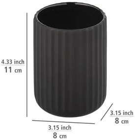 WENKO 24803100 - Bicchiere BELLUNO 8x11 cm nero