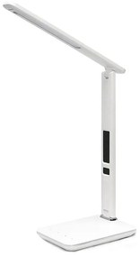 Immax 08934L - Lampada LED da tavolo con display KINGFISHER LED/9W/230V bianco