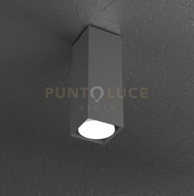 Plate plafoniera tubo h.25 1 luce grigio antracite 1129-pl25-ga