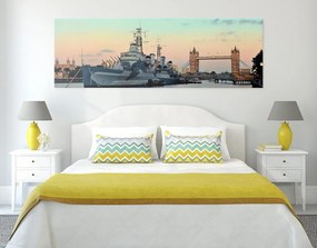 Stampa su tela – Splendida barca sul fiume Tamigi a Londra