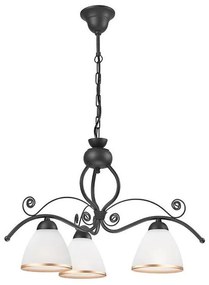 Lampadario a sospensione con catena RETRO II 3xE27/60W/230V antracite