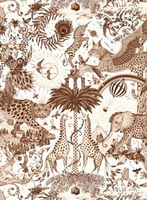 Clarke & Clarke Carta da parati Paradise Lost - Sepia