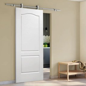 Porta scorrevole Ipanema in inox bianco, L 93 x H 215 cm, con binario Toledo Reversibile