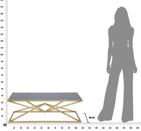 Tavolo da conferenza con piano in vetro nero , 110 x 60 cm Piramid - Mauro Ferretti