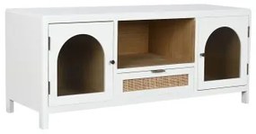 Mobile TV Home ESPRIT Bianco Cristallo Legno di paulownia 120 x 40 x 50 cm