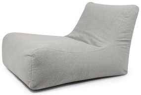 Puof a sacco grigio chiaro con rivestimento in bouclé Lounge 100 – SLOWDOWN