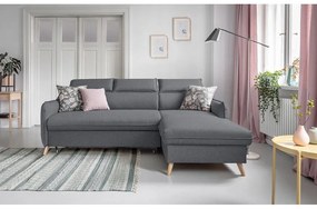 Divano letto angolare grigio scuro (angolo destro) Sweet Harmony - Miuform