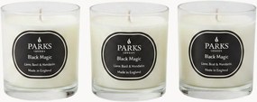 Set di 3 candele profumate fatte a mano Black Magic (lime, basilico & mandarino)