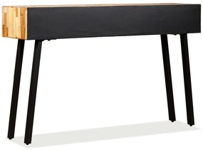 Tavolo consolle in legno di teak rigenerato 120x30x76 cm