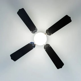 ZEVENTI - Ventilatore da soffitto NAVAGIO 1xE27/60W/230V nero/bianco