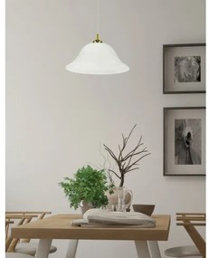 Lampadario a sospensione con filo VERA 1xE27/60W/230V oro/bianco
