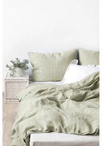 Federa di lino verde chiaro , 70 x 90 cm Sage - Linen Tales