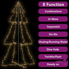 vidaXL Albero di Natale a Cono 300 LED per Interni Esterni 120x220 cm