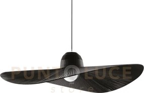 Madame lampadario sospeso in metallo 110cm nero 1 luce attacco e27