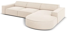 Divano angolare in velluto beige (angolo destro) Jodie - Micadoni Home