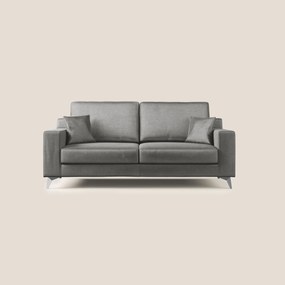Michael divano moderno in morbido velluto impermeabile T01 grigio 146 cm