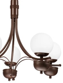 Brilagi - LED Lampadario a sospensione con catena COTTAGE 5xG9/40W/230V quercia/bianco