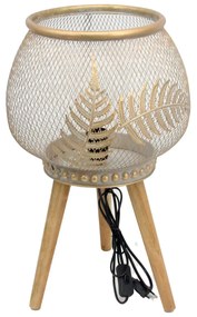 Lampada da tavolo DKD Home Decor Dorato Metallo Legno (33 x 33 x 51 cm)