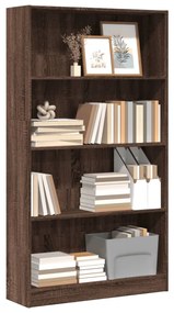 Libreria Rovere Marrone 80x24x143 Cm İn Legno Multistrato /
