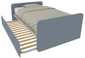 864R - Letto cameretta 120x190 1piazza e mezzo con secondo letto estraibile e testate personalizzabili.Reti incluse