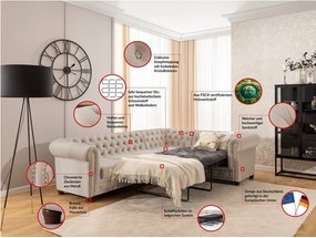 Divano angolare beige allungabile (con penisola a destra/a L) con rivestimento in velluto York Blik – Ropez