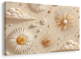 Quadro su tela – Cielo stellato e sole