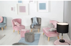 Sedia per bambini in velluto grigio chiaro Lil Sofa - Roba