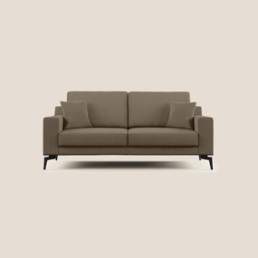 Prestige divano moderno in microfibra smacchiabile T11 marrone 166 cm