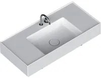 Lavabo lavatrucco vasca centrale Domus Falerii 100x46 cm installazione sospesa o da appoggio