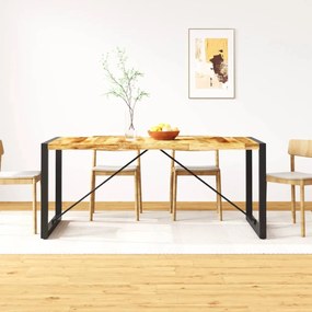 Tavolo Da Pranzo İn Legno Massello Di Mango Grezzo 180 Cm /