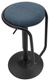 Sedia da bar color petrolio/nera in imbottito con altezza regolabile (altezza della seduta 61 cm) Destiny – Mauro Ferretti